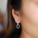 Load image into Gallery viewer, DIAMOND LINK EARRINGS