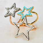 Load image into Gallery viewer, TURQUOISE STAR RING