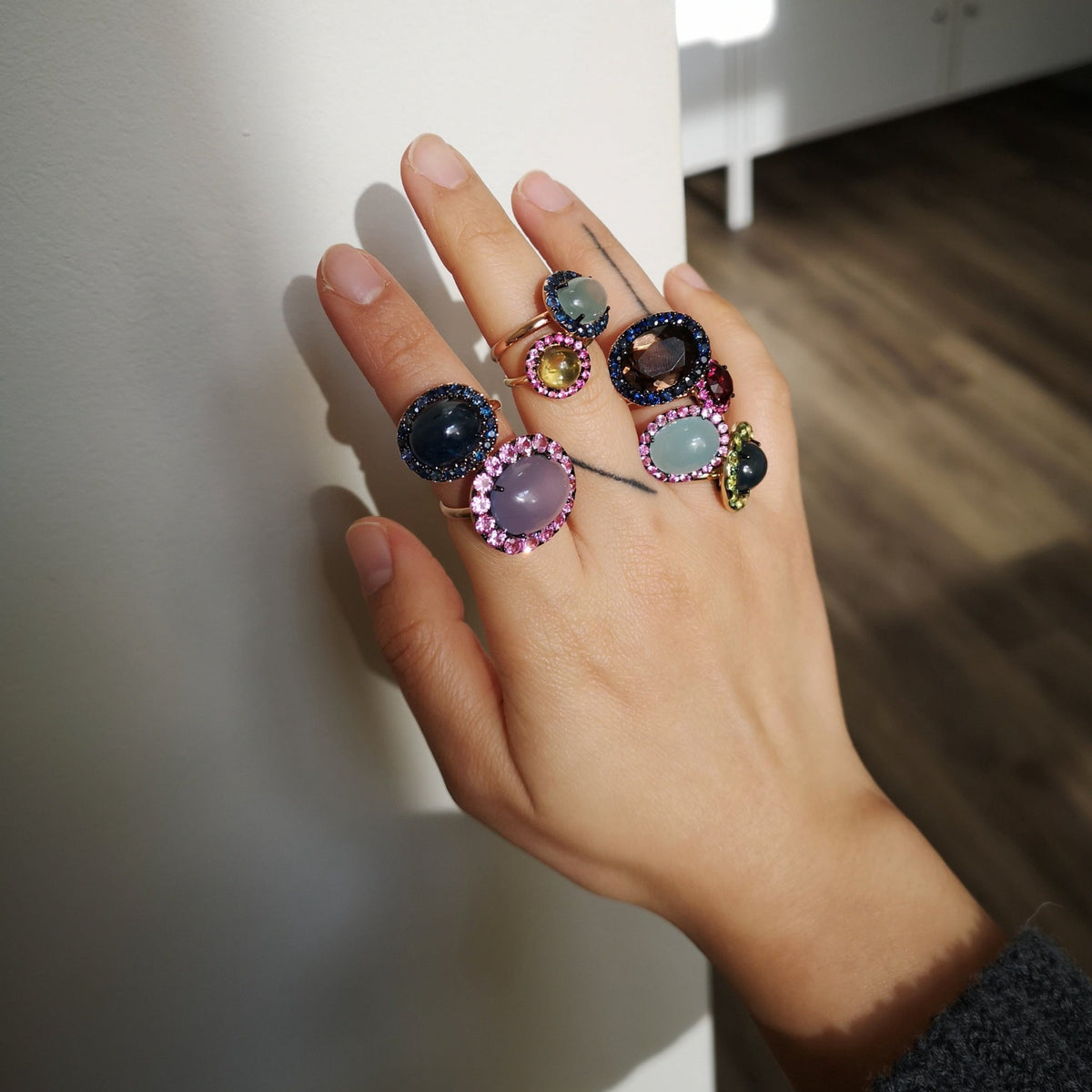 Sapphire smoky quartz sale