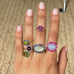 Load image into Gallery viewer, ROUND CABOCHON GEM RING