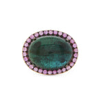 Load image into Gallery viewer, TOURMALINE AND PINK SAPPHIRE GEM RING