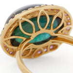 Load image into Gallery viewer, TOURMALINE AND PINK SAPPHIRE GEM RING