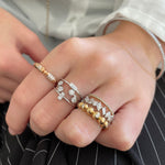 Load image into Gallery viewer, DOUBLE DIAMOND DOT RING