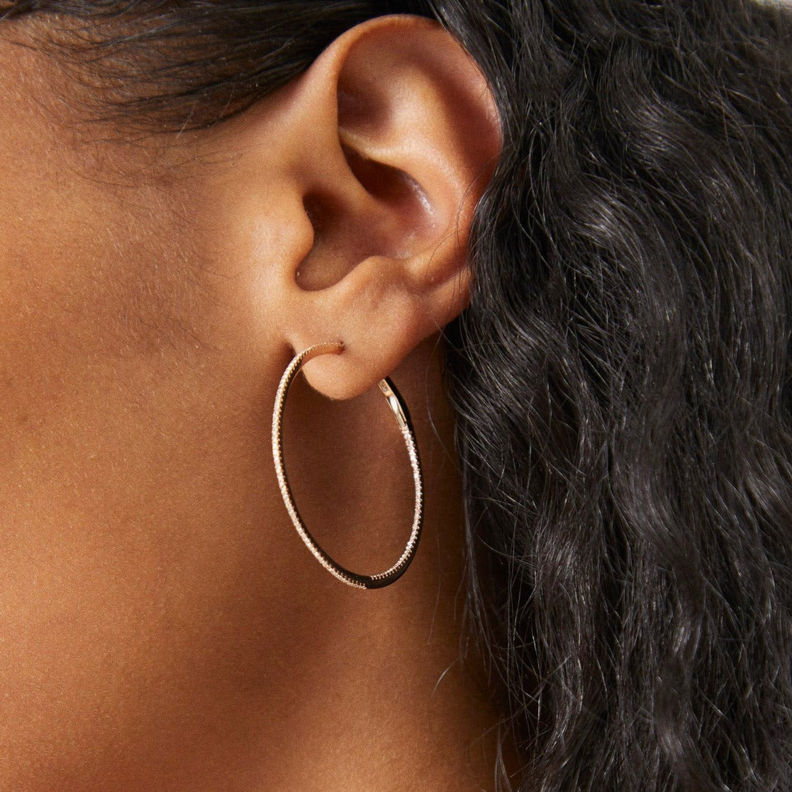 DIAMOND HOOPS - 1.5"