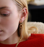 Load image into Gallery viewer, DOUBLE LINK EARRINGS
