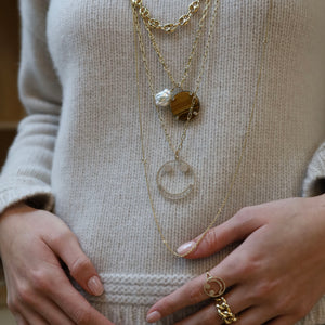 TIGER EYE COIN PENDANT