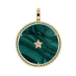 Load image into Gallery viewer, STAR MALACHITE COIN PENDANT
