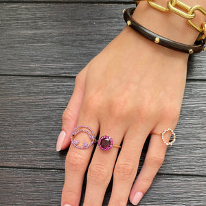 GARNET AND PINK SAPPHIRE GEM RING