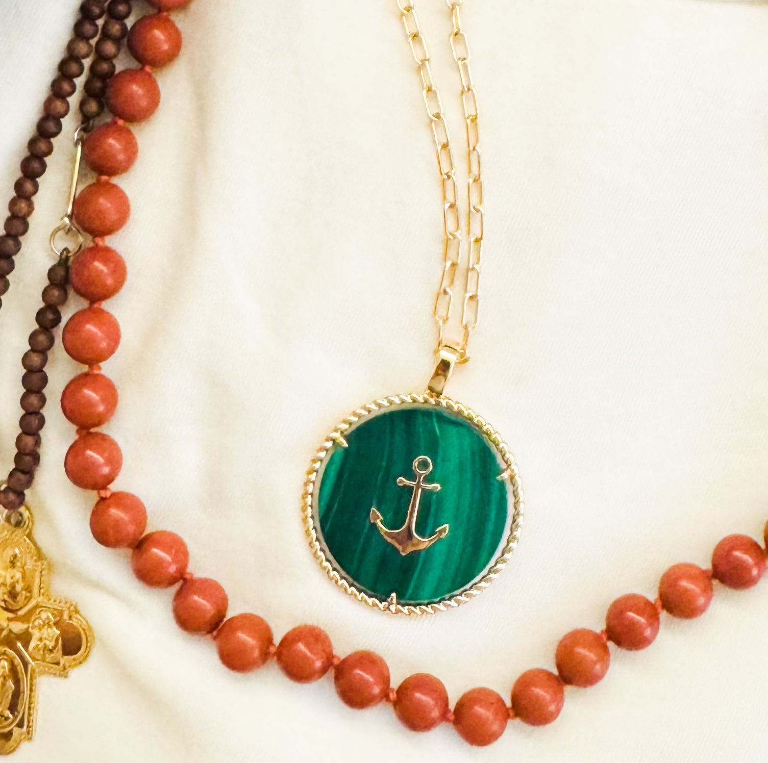 Anchor Coin Pendant
