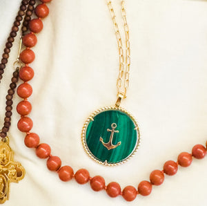 Anchor Coin Pendant