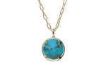 Load image into Gallery viewer, TURQUOISE COIN PENDANT
