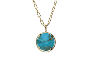 TURQUOISE COIN PENDANT