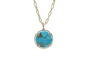 TURQUOISE COIN PENDANT