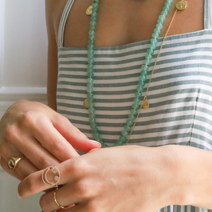 GEM RONDELLE BEADS NECKLACE