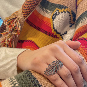 DOUBLE FEATHER RING