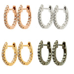 Load image into Gallery viewer, DIAMOND HUGGIE HOOPS
