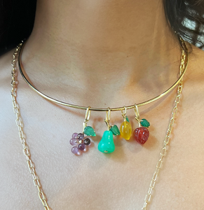 Gold ball wire necklace