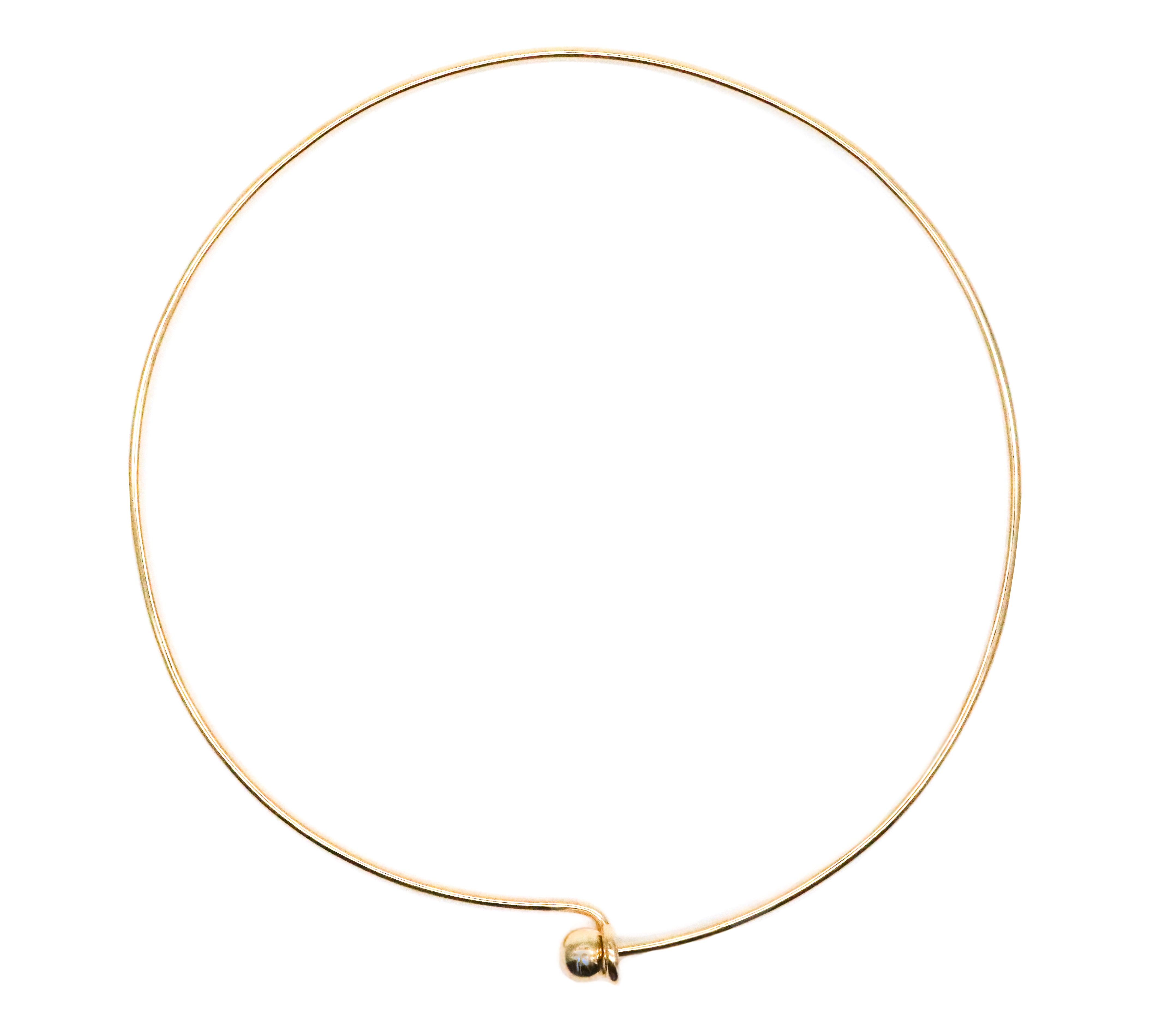 Gold ball wire necklace