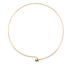 Gold ball wire necklace