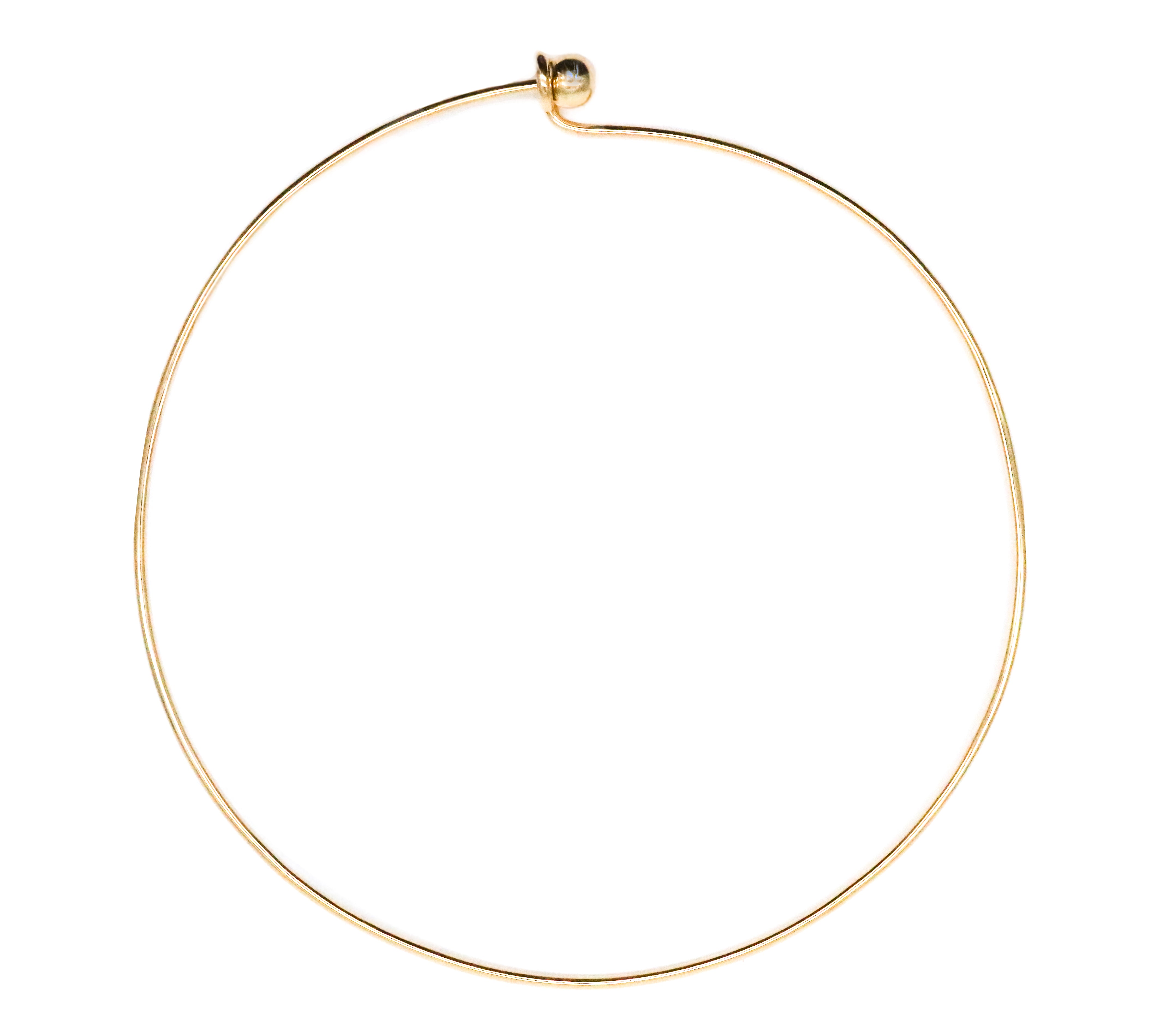 Gold ball wire necklace
