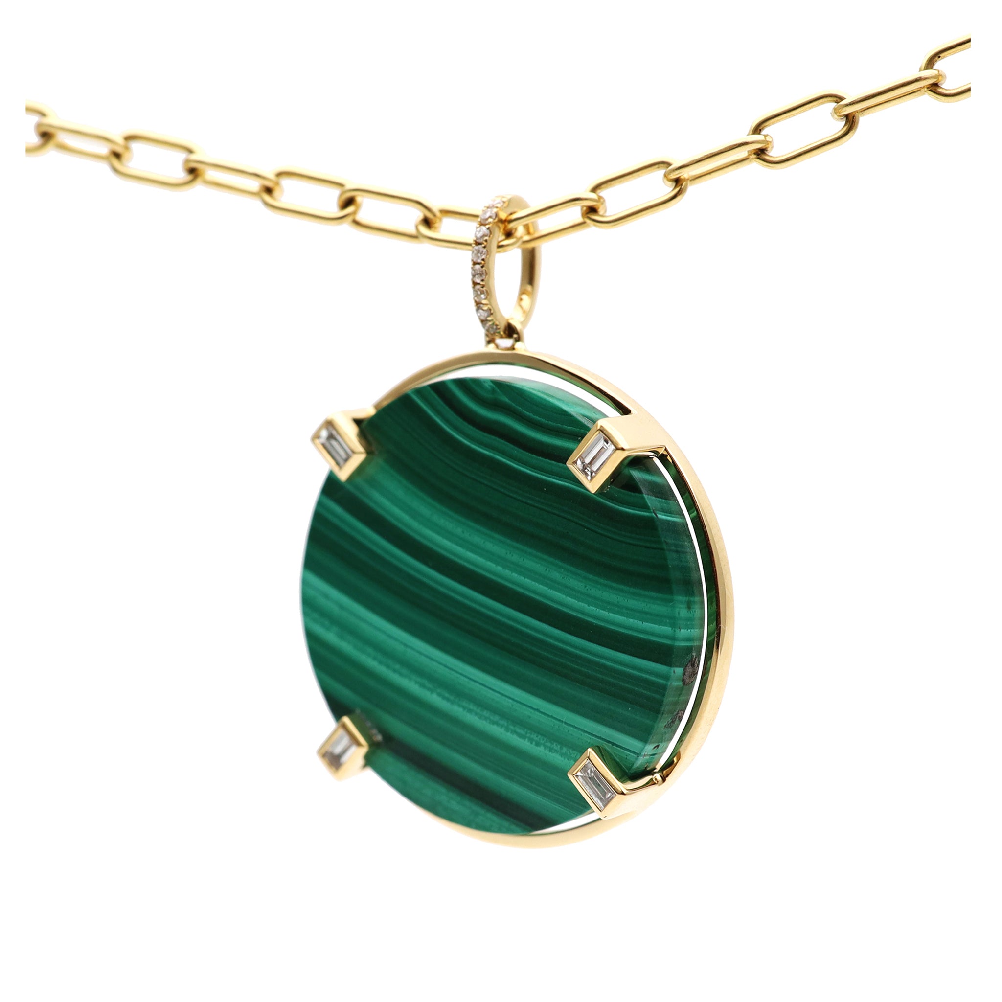 MALACHITE COIN PENDANT