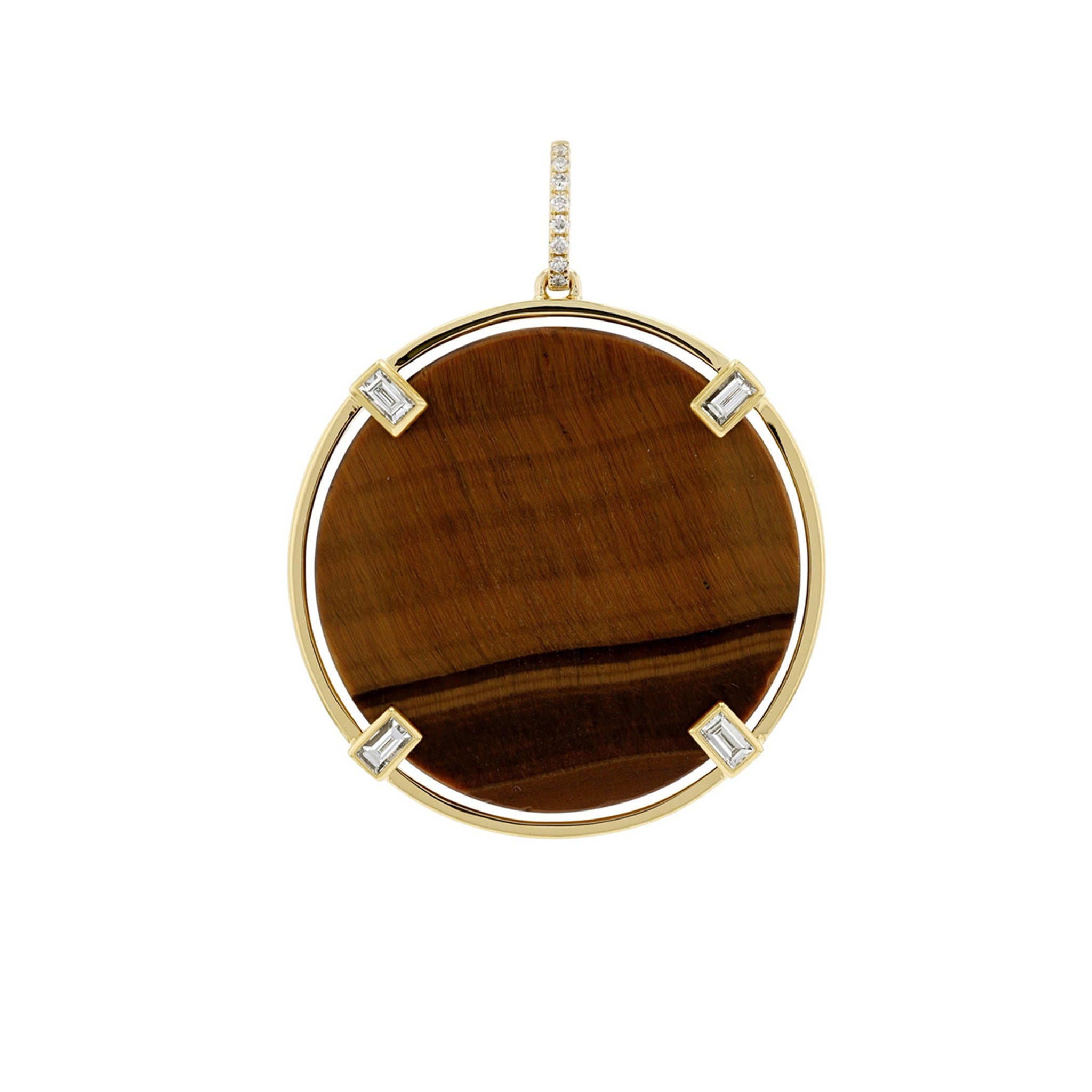 TIGER EYE COIN PENDANT