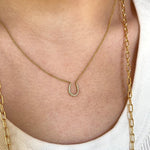 Load image into Gallery viewer, HORSESHOE CHARM NECKLACE
