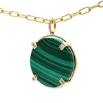 Load image into Gallery viewer, MALACHITE COIN PENDANT
