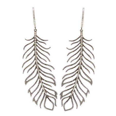 LARGE FEATHER EARRINGS