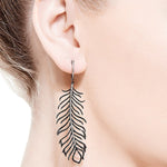 Load image into Gallery viewer, LARGE FEATHER EARRINGS
