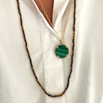 Load image into Gallery viewer, MALACHITE COIN PENDANT
