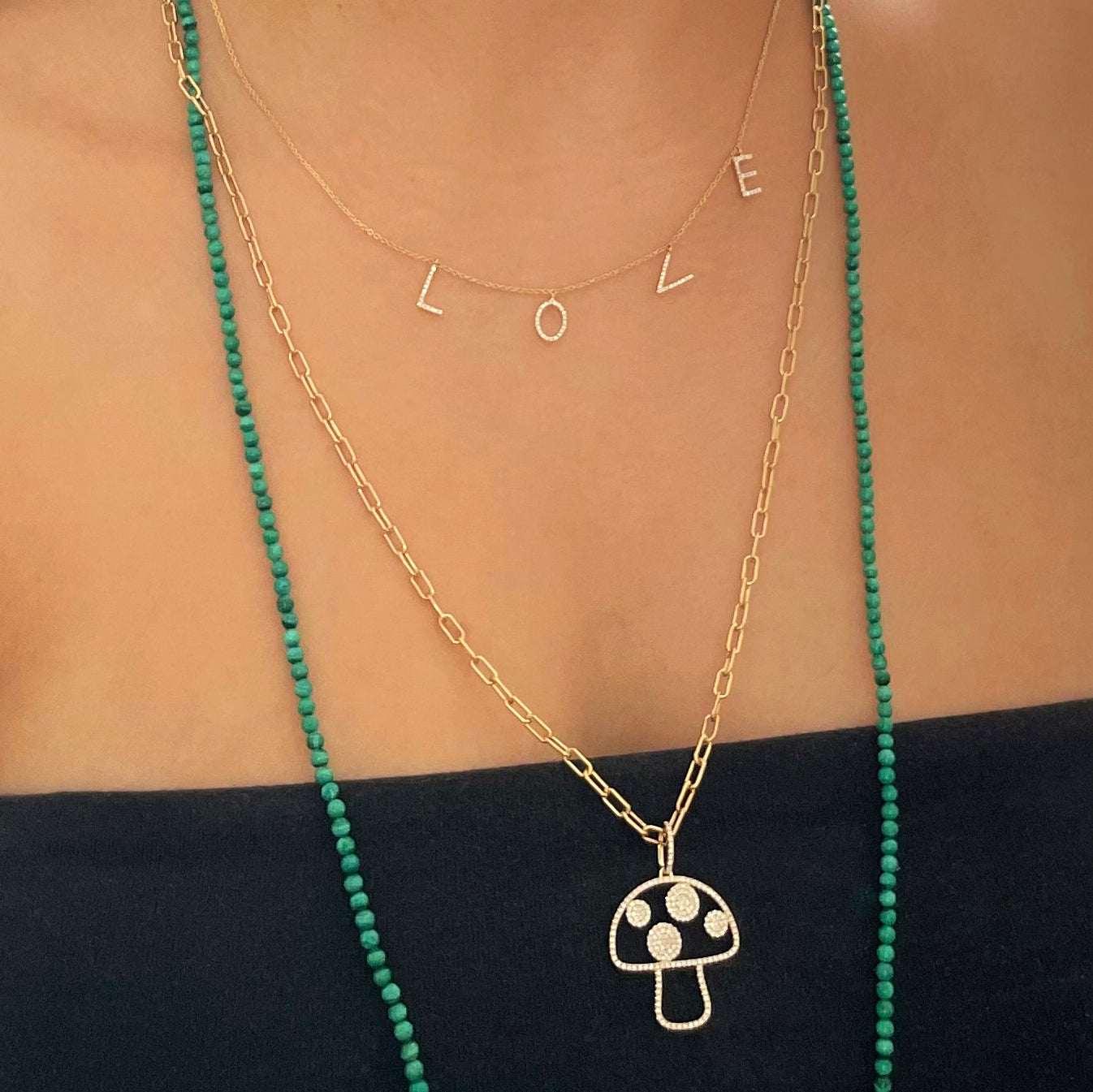 SEPARATED LOVE TEXT NECKLACE