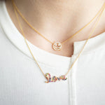 Load image into Gallery viewer, RAINBOW SAPPHIRE LOVE NECKLACE
