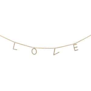 SEPARATED LOVE TEXT NECKLACE