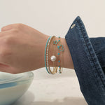 Load image into Gallery viewer, TURQUOISE ETERNITY BANGLE
