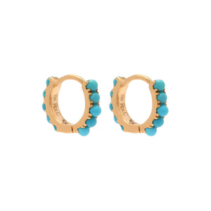 TURQUOISE MINI HOOPS