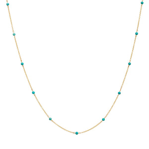 TURQUOISE DOT NECKLACE