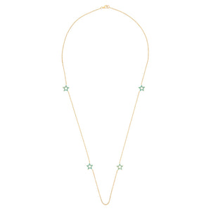 TURQUOISE 4X STAR NECKLACE