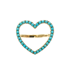 TURQUOISE HEART RING