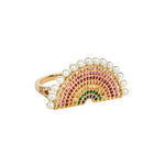 Load image into Gallery viewer, RAINBOW RING WITH PEARLS
