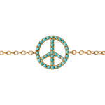 Load image into Gallery viewer, TURQUOISE PEACE CHARM BRACELET
